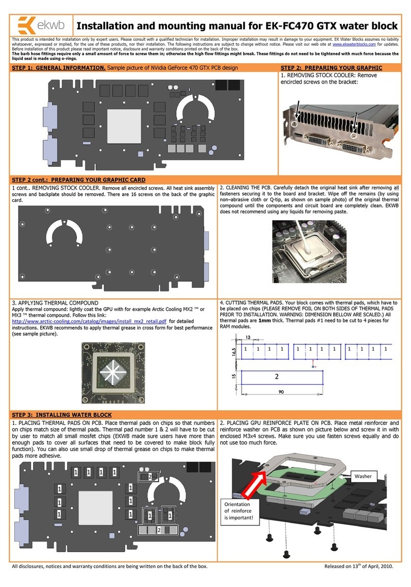 ekwb EK-FC470 GTX Manual