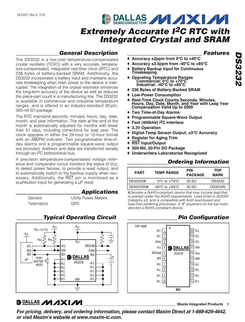 Maxim Maxim DS3232 Series Operating and maintenance instructions