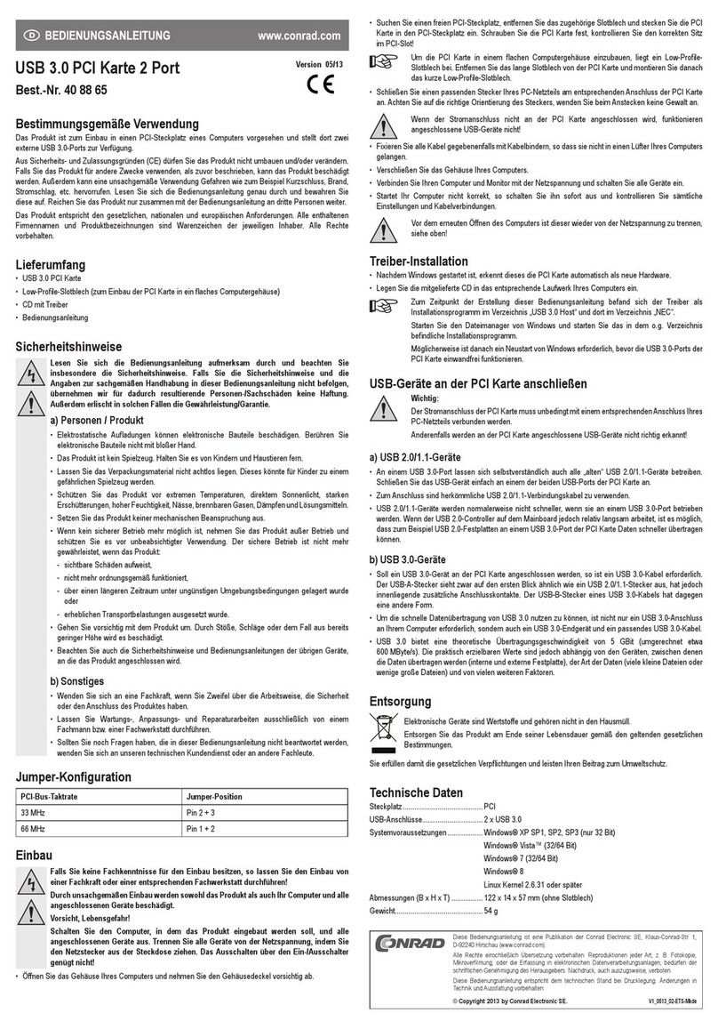 Conrad RF-817730 User manual