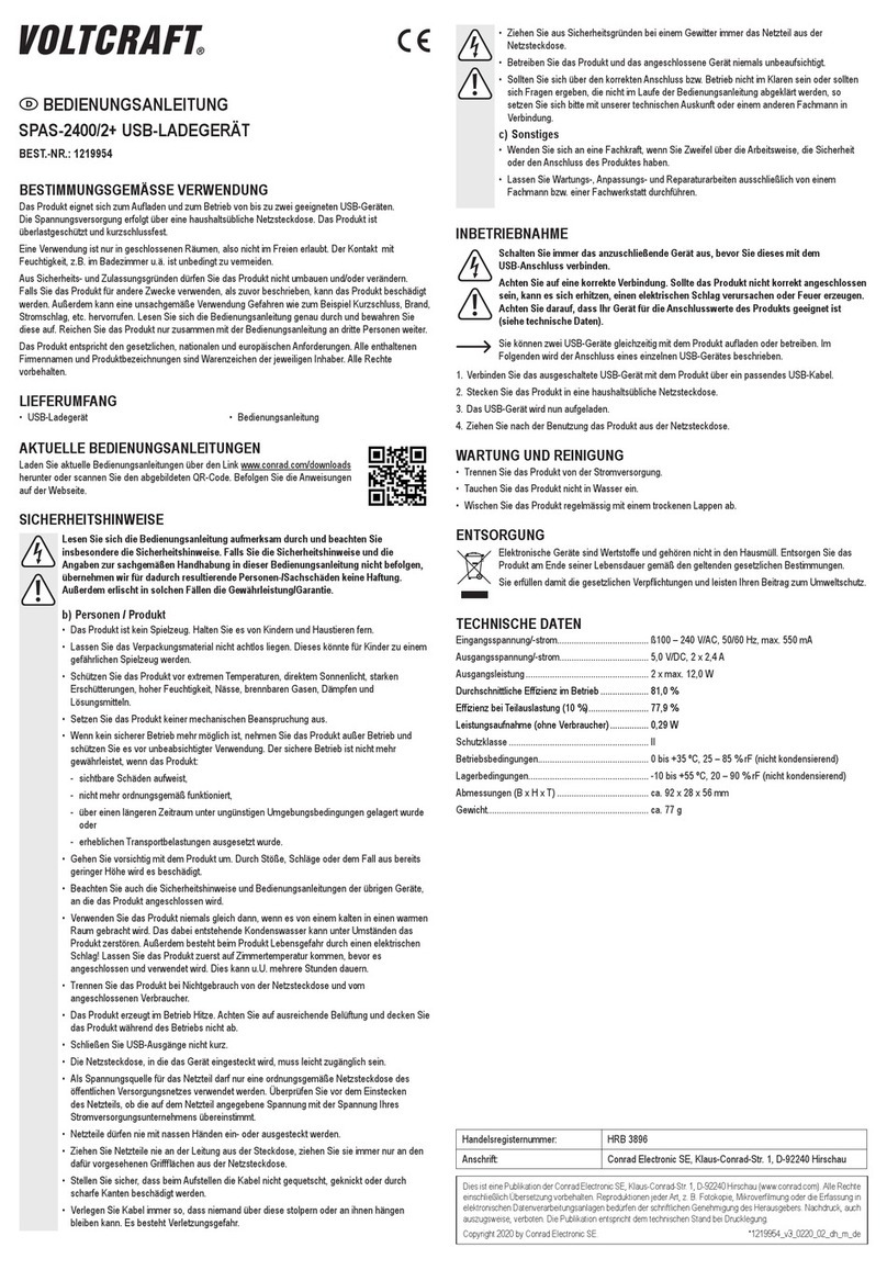 VOLTCRAFT SPAS-2400/2+ User manual