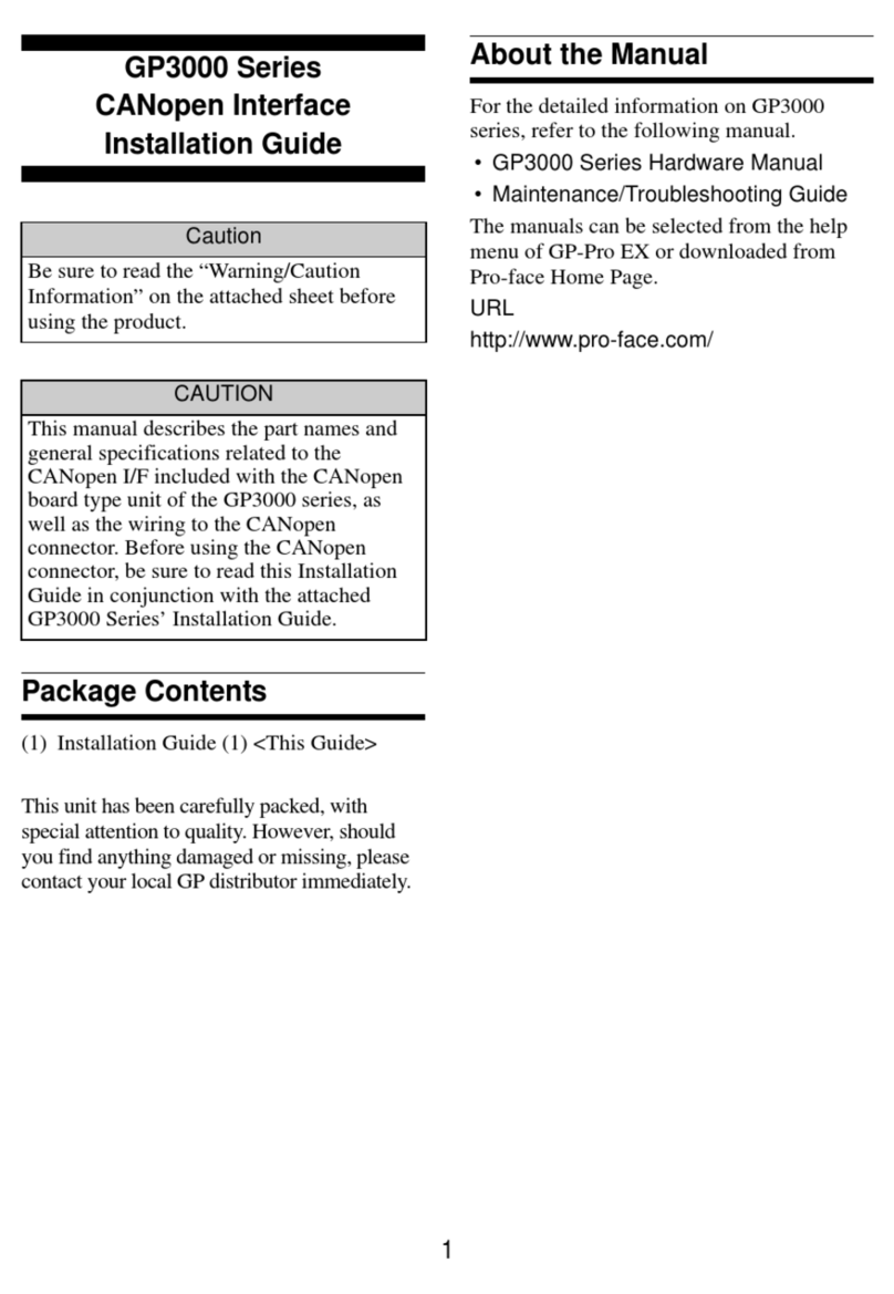 Pro-face GP3000 Series User manual