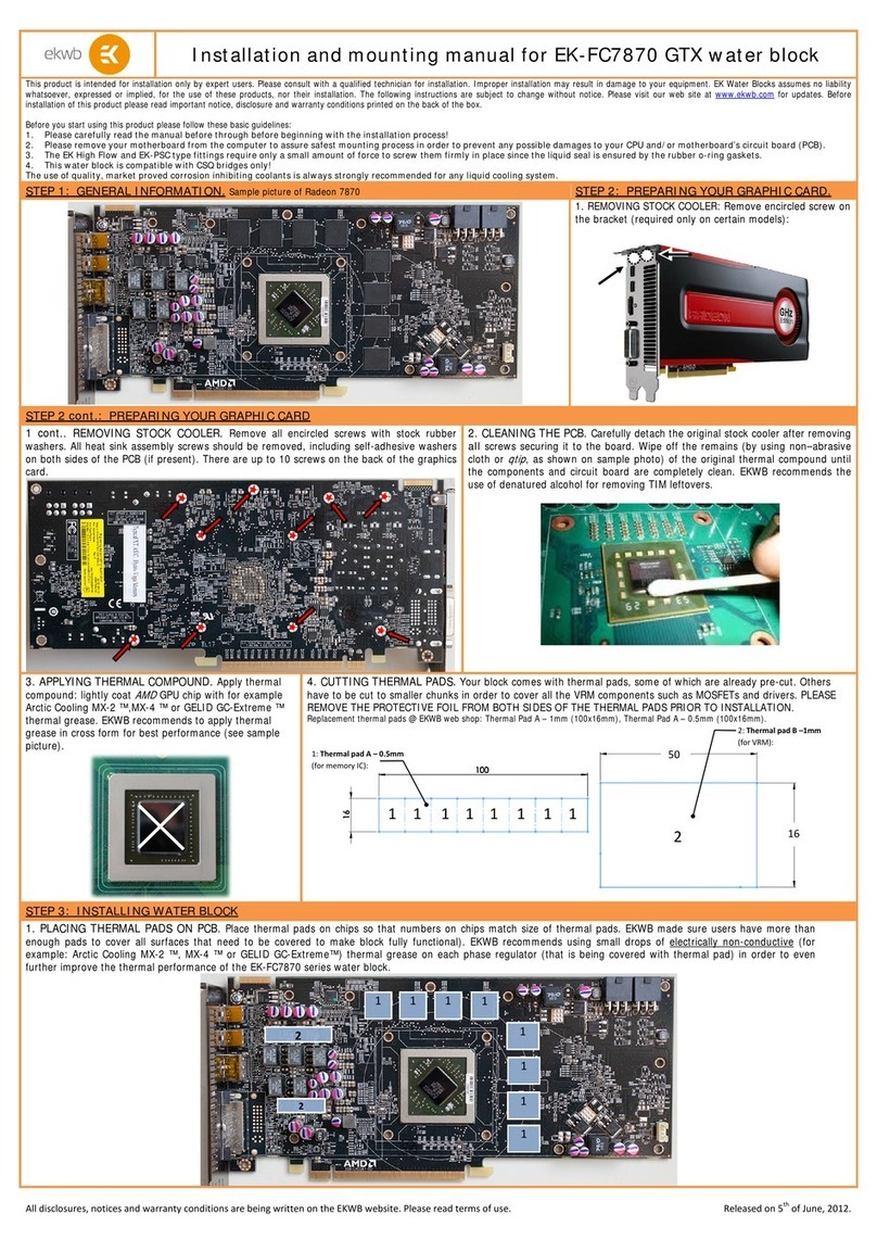 ekwb EK-FC7870 GTX INSTALLATION AND MOUNTING MANUAL