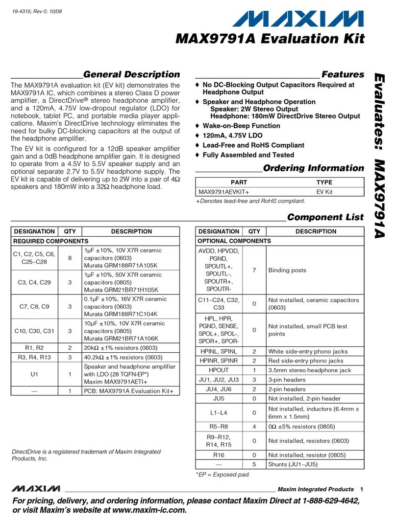 Maxim MAX9791A User manual