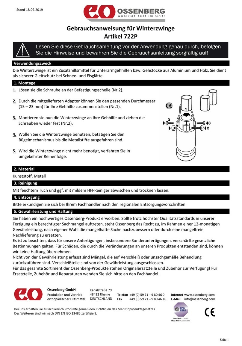 Ossenberg 722P User manual