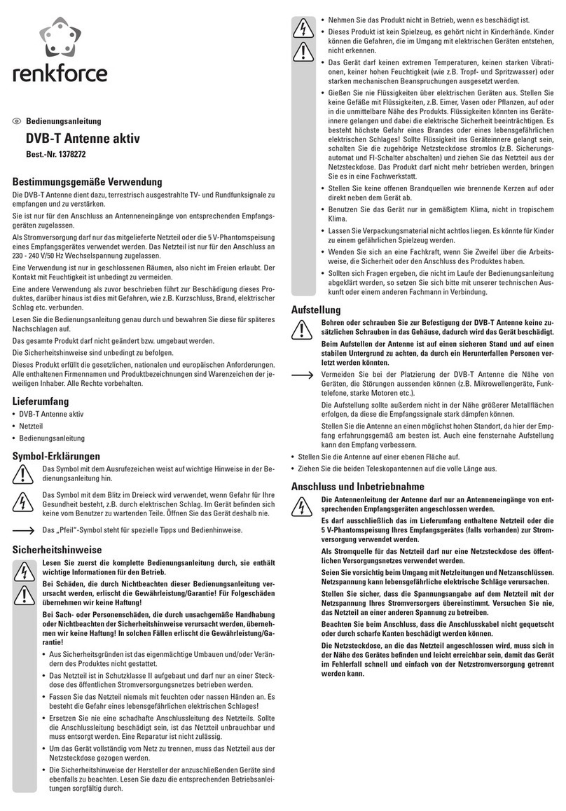 Renkforce 1378272 operating instructions Renkforce 1378272 operating instructions