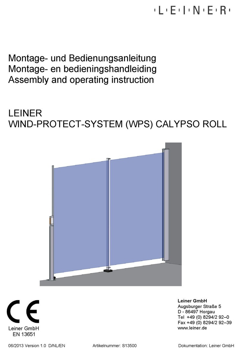 LEINER WPS Calypso Roll Assembly and operating instructions