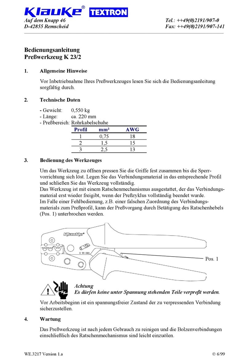 Textron Klauke K23-2 User manual
