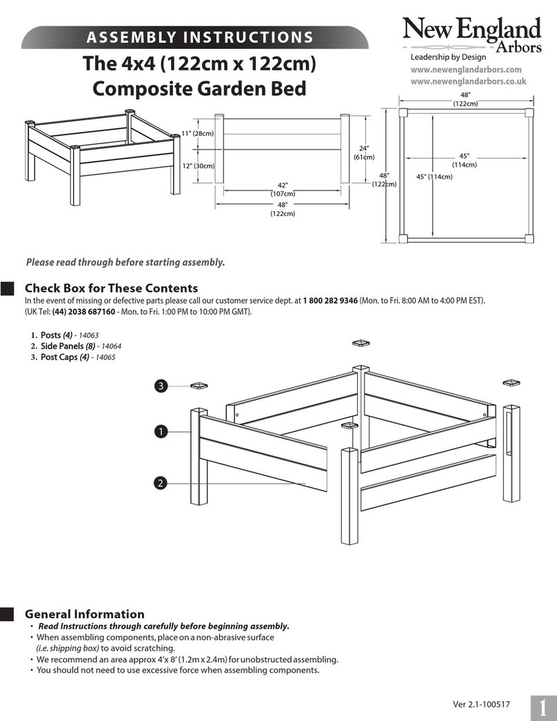 New England Arbors The 4x4 Composite Garden Bed Assembly instructions