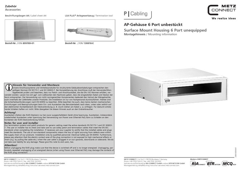 Metz Connect BTR Mounting Information