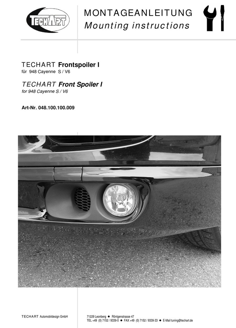 Techart Front Spoiler I User manual Techart Front Spoiler I User manual