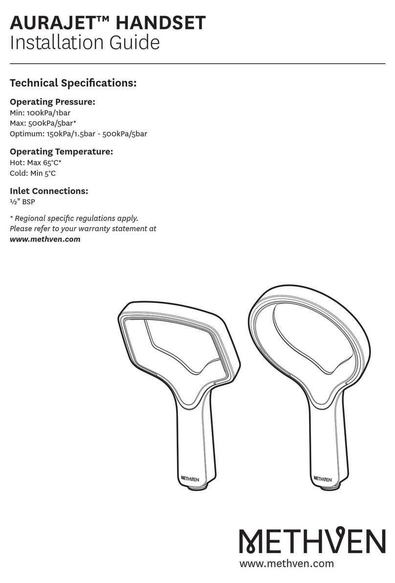 METHVEN AURAJET HANDSET User manual