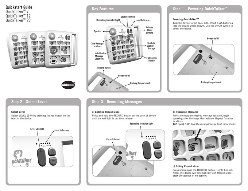 AbleNet QuickTalker 7 quick start guide