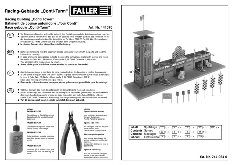 Faller Racing building Conti Tower User manual
