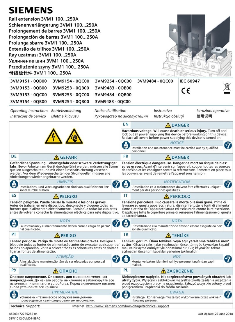 Siemens 3VM1 Series User manual Siemens 3VM1 Series User manual