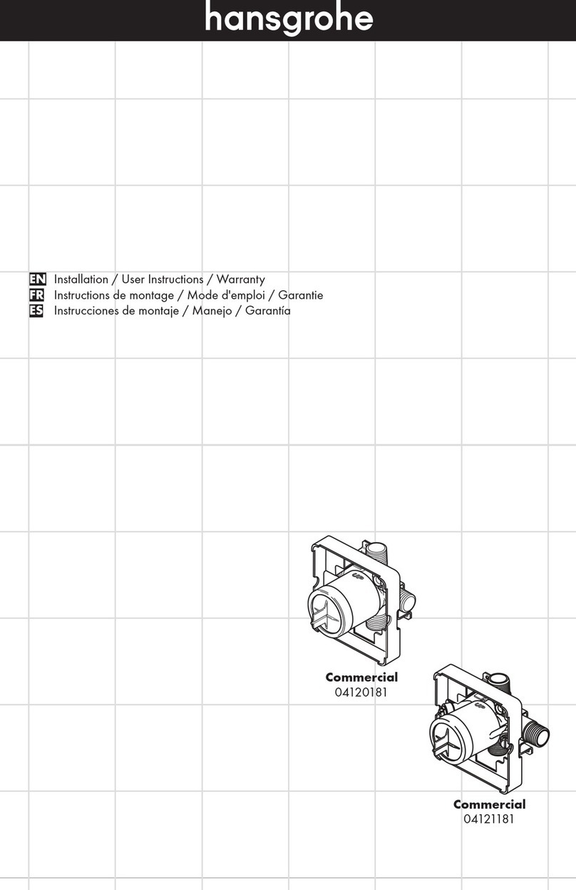 Hans Grohe Commercial 04120181 Installation/User Instructions/Warranty