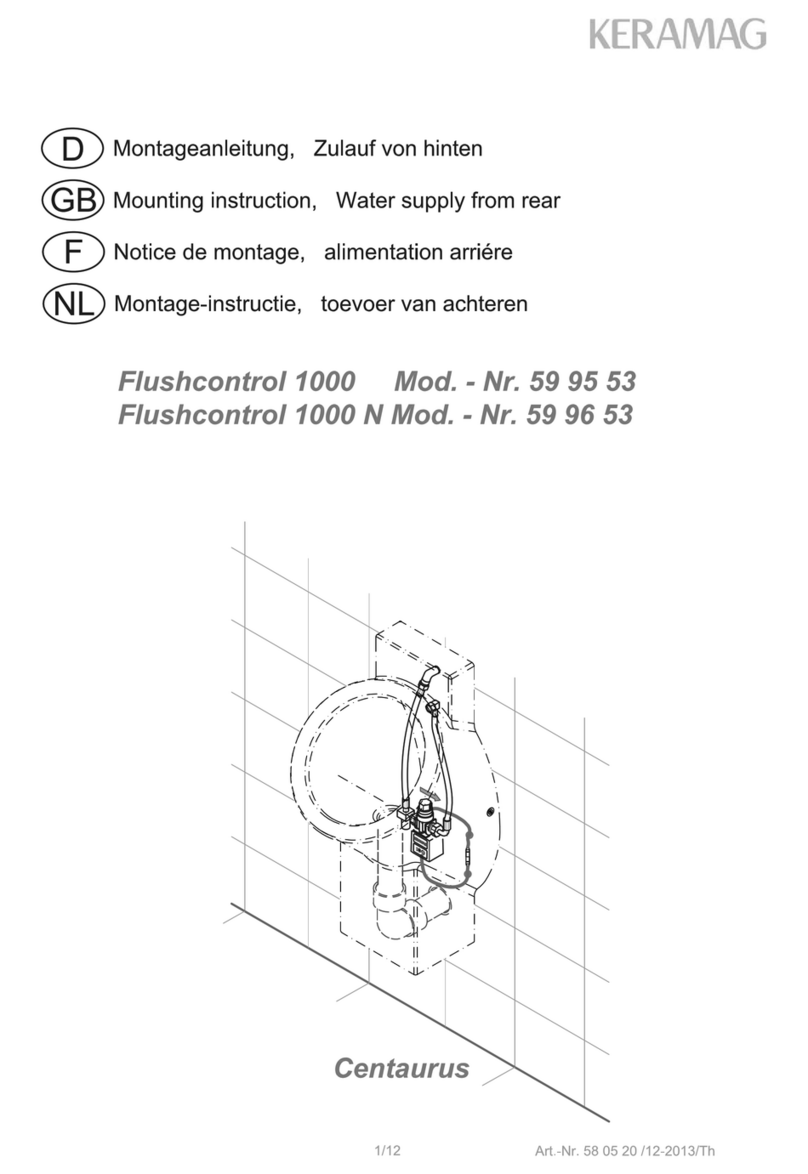 Keramag Centaurus Flushcontrol 1000 59 95 53 Mounting instruction