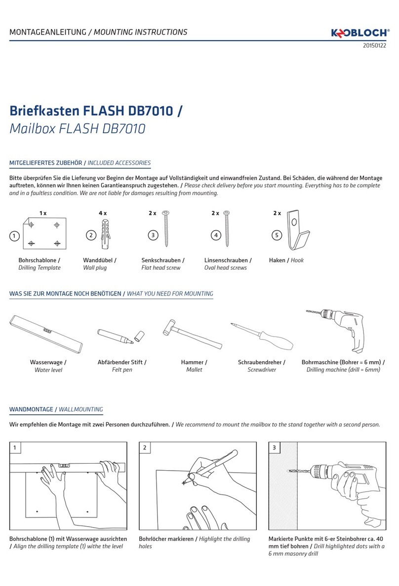 KNOBLOCH FLASH DB7010 Mounting instructions
