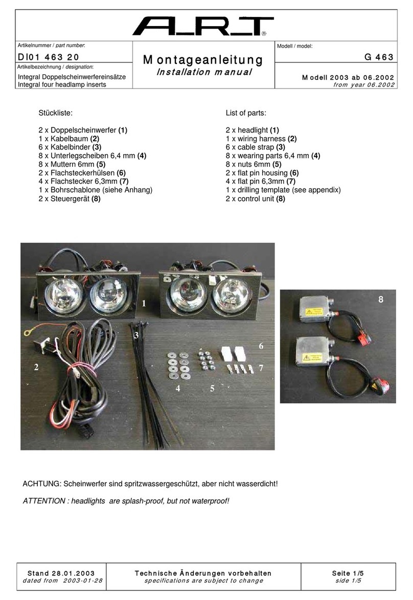 Art G 463 installation manual