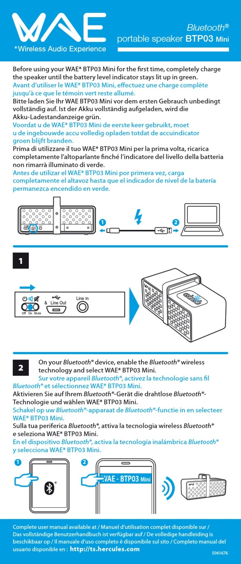 Hercules WAE BTP03 Mini User manual
