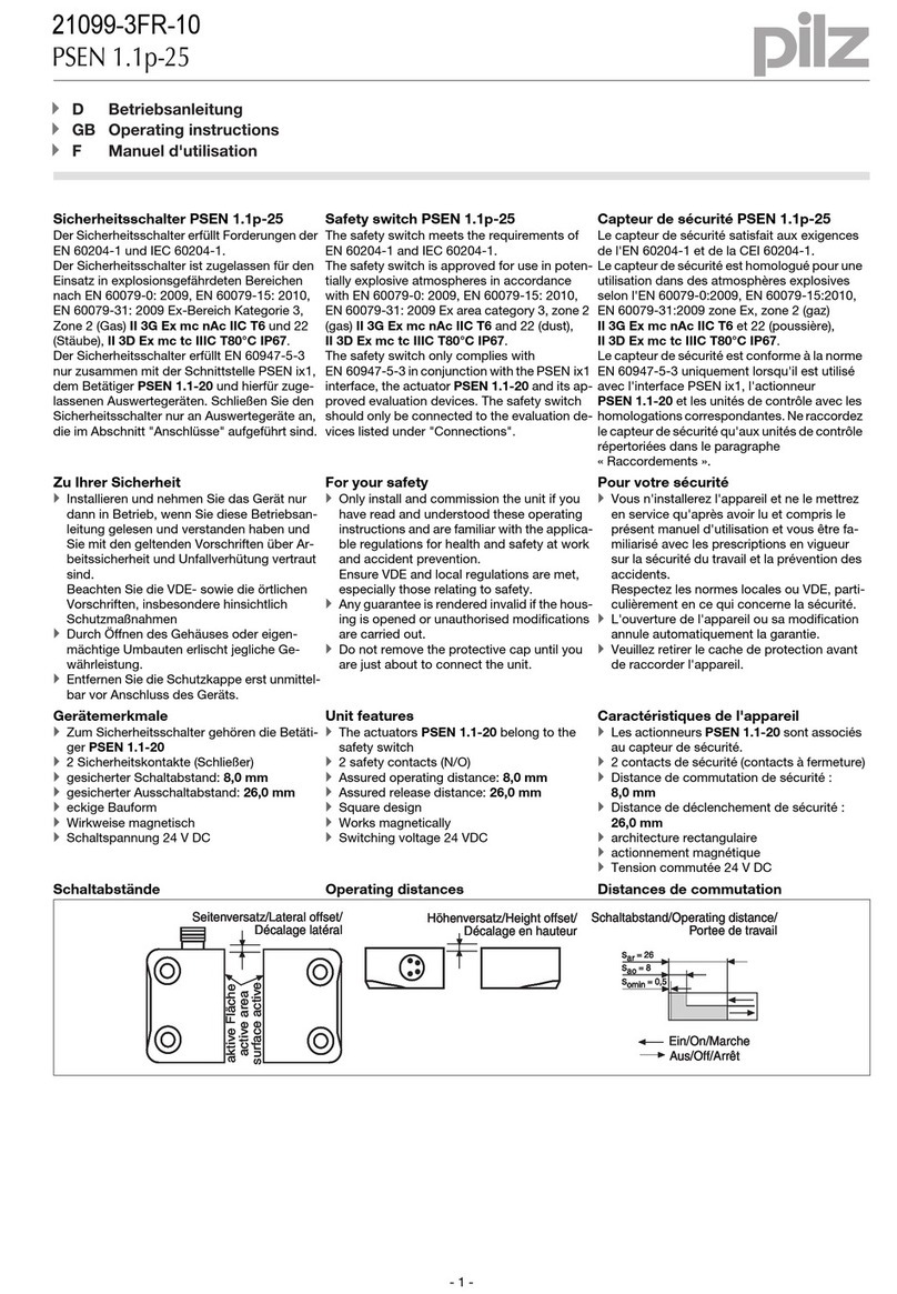Pilz PSEN 1.1p-25 User manual Pilz PSEN 1.1p-25 User manual