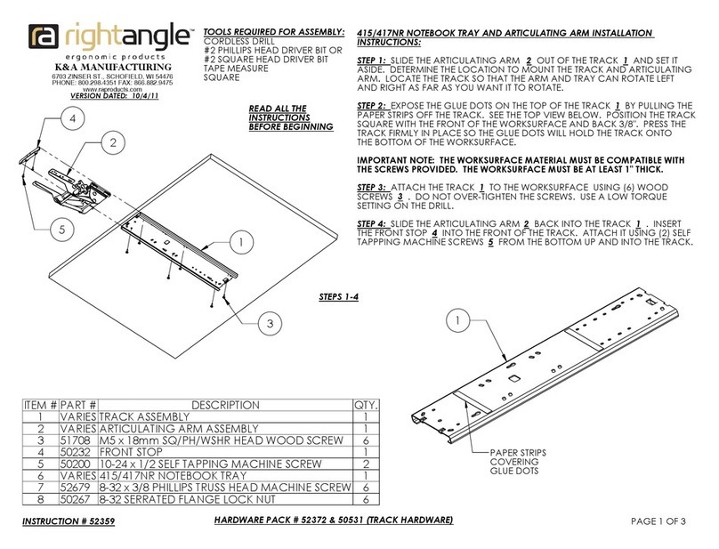 RIGHT ANGLE 415NR installation instructions