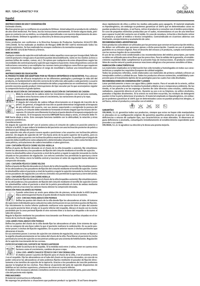 Orliman Arnetec FIX Fitting instructions Orliman Arnetec FIX Fitting instructions