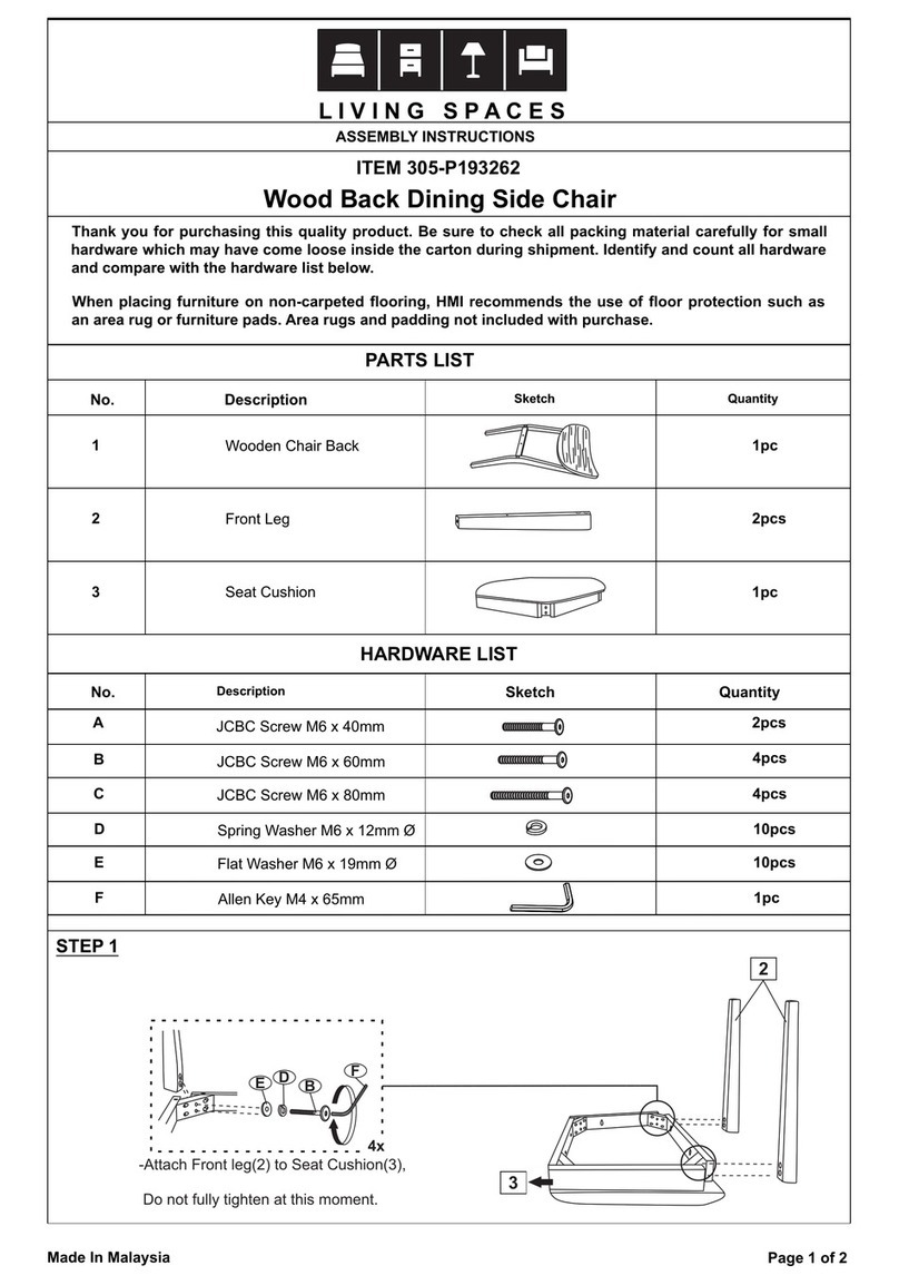 Living Spaces 305-P193262 User manual