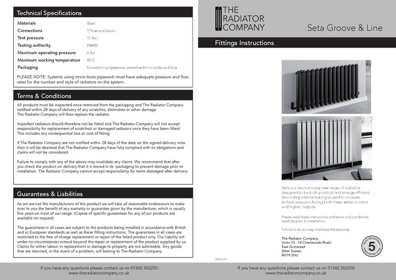 THE RADIATOR COMPANY Seta Groove Fitting instructions