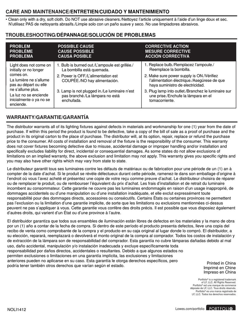 LF PORTFOLIO Barada LBSH021 manual