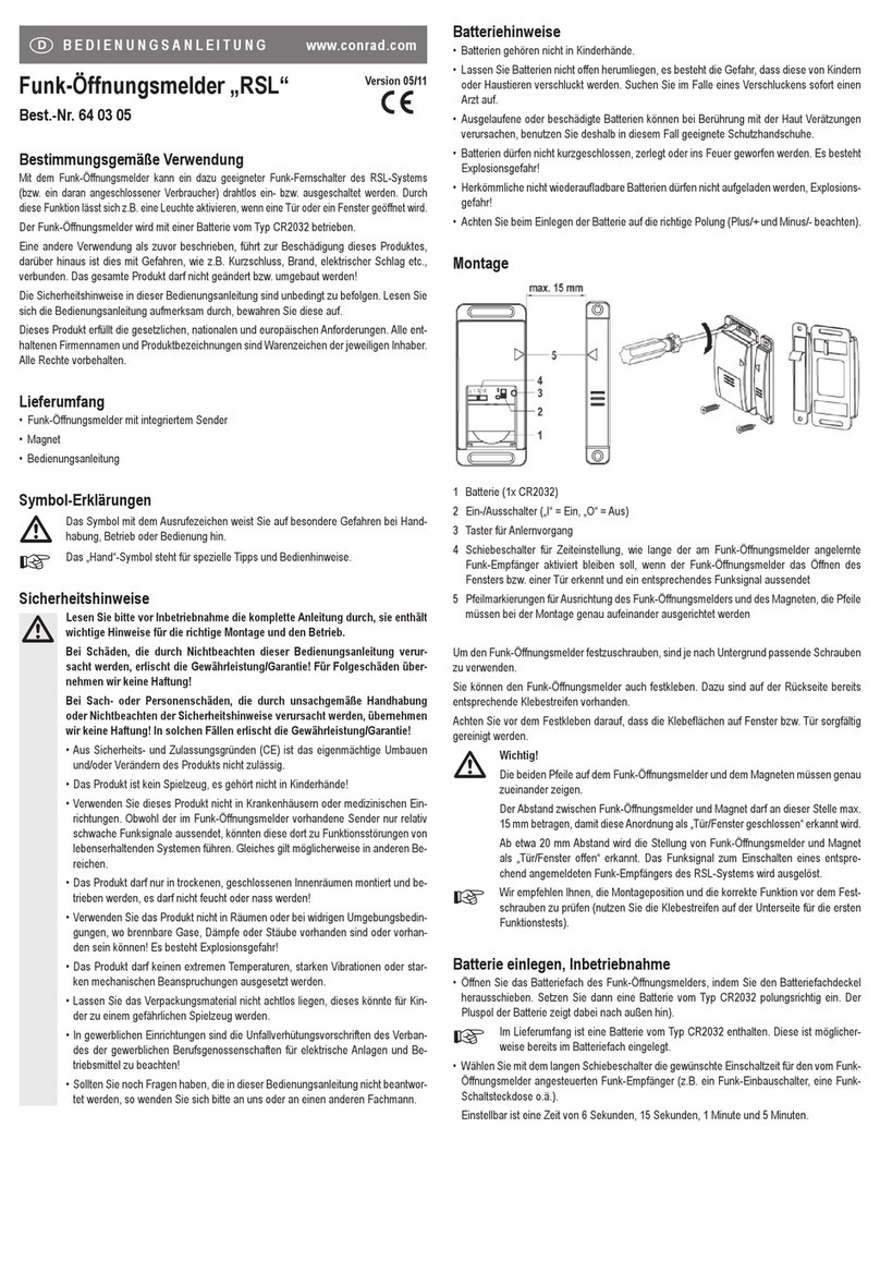 Conrad RSL User manual