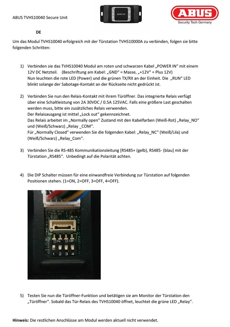 Abus TVHS10040 quick start guide