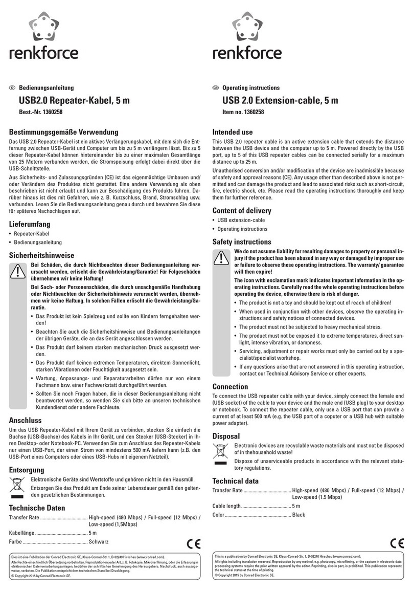 Renkforce 1360258 User manual