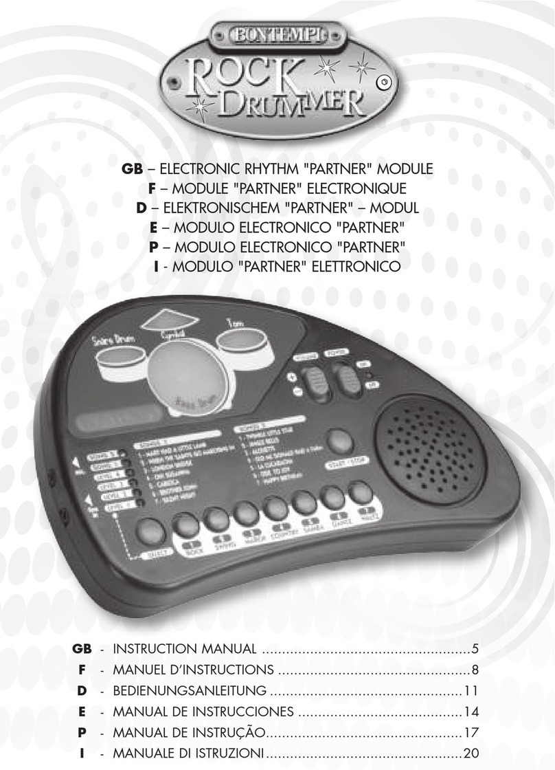Bontempi ROCK DRUMMER PARTNER instruction manual
