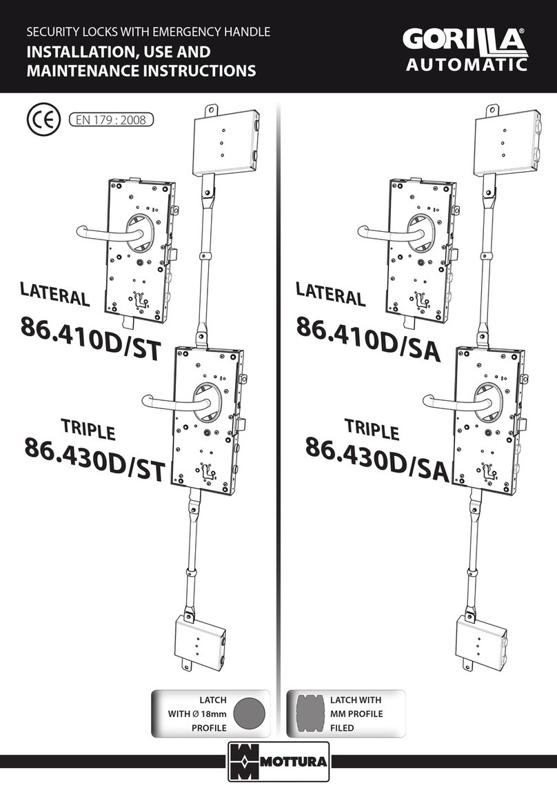 Mottura Gorilla Automatic 86.410D/ST Quick start guide