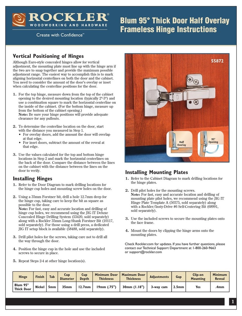 Rockler Blum GRP5832 1 manual