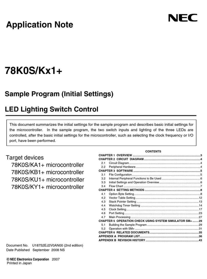 NEC 78K0S/K 1+ Series Installation and operating instructions
