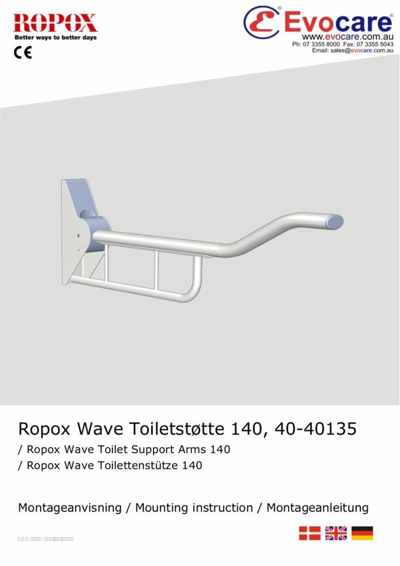 Ropox Wave Toilet Support Arm 140 User manual