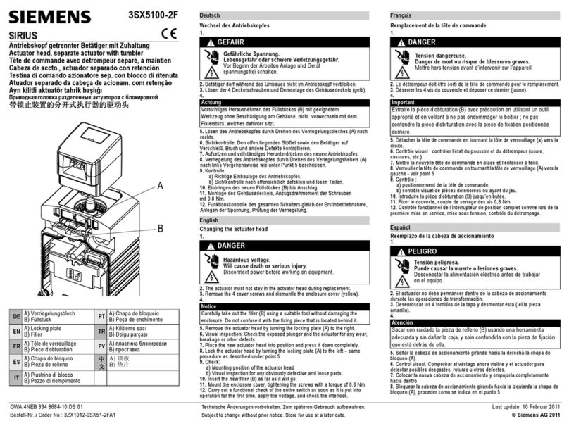 Siemens SIRIUS 3SX5100-2F User manual Siemens SIRIUS 3SX5100-2F User manual