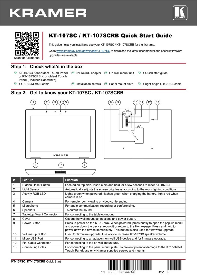 Kramer KT-107SC User manual