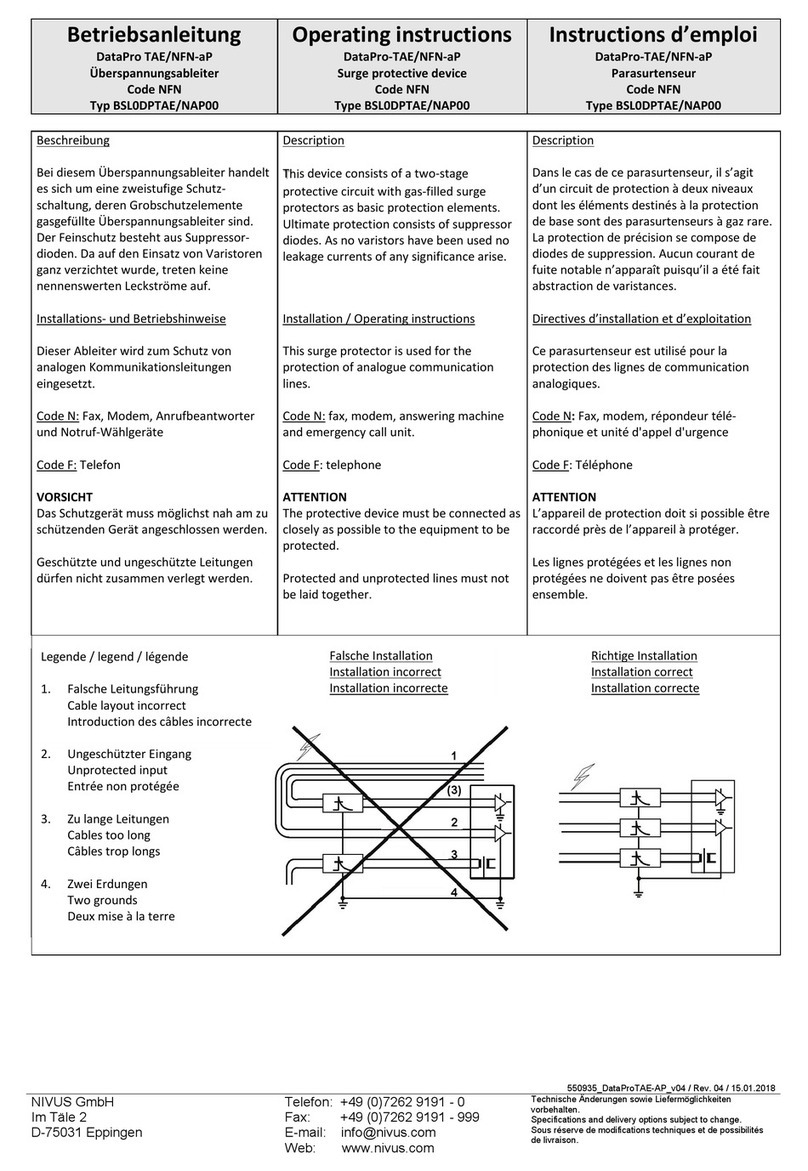 Nivus DataPro-TAE/NFN-aP operating instructions