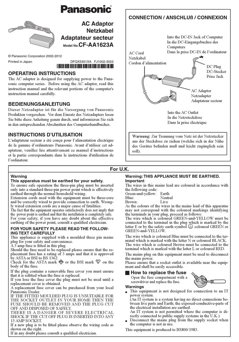 Panasonic CF-AA Series User manual
