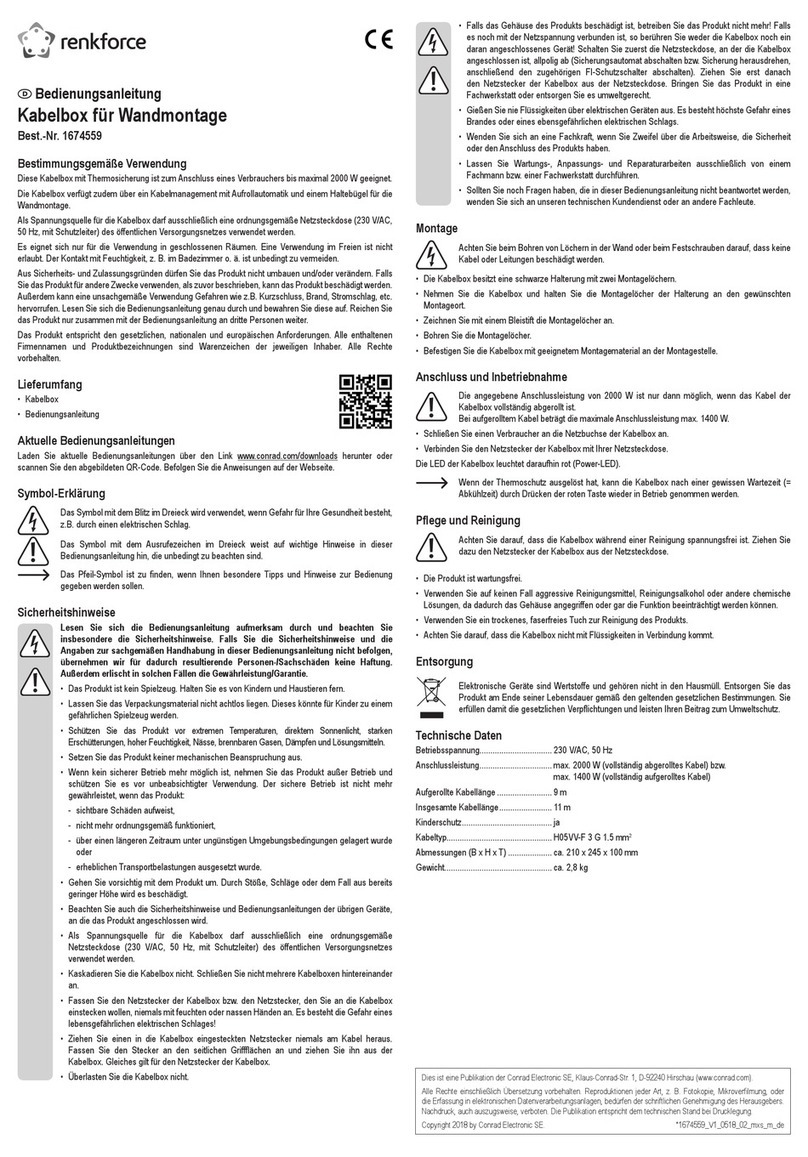 Renkforce 1674559 operating instructions