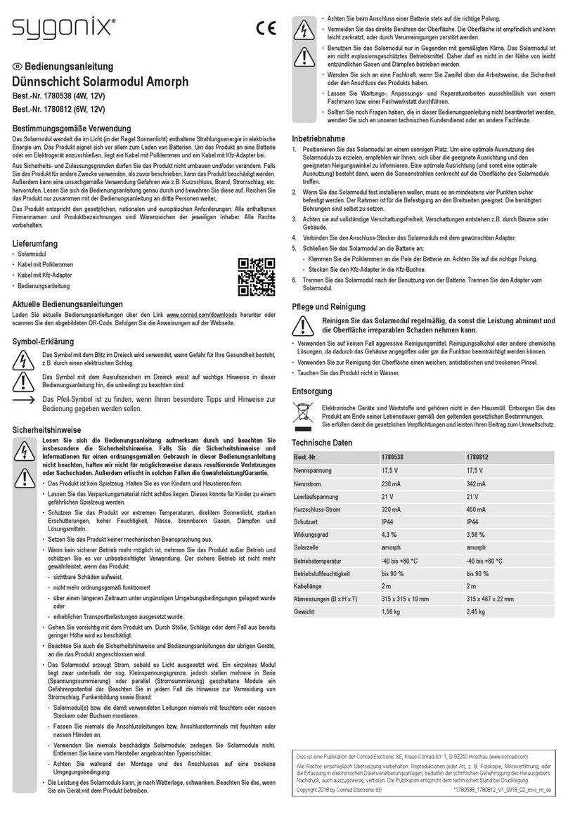 Sygonix 1780538 User manual