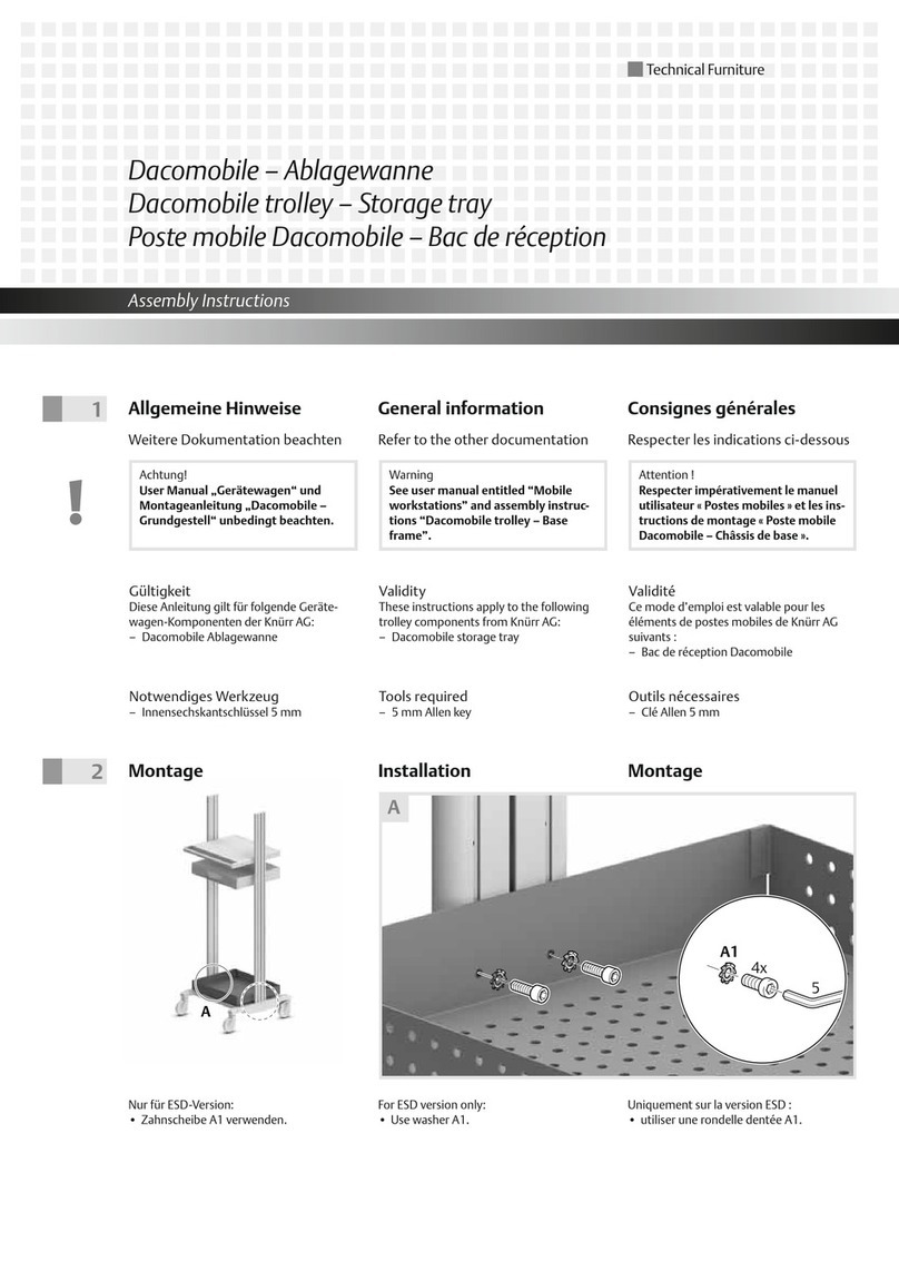 Knurr Dacomobile Storage tray Assembly instructions