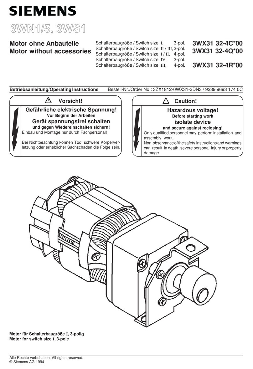 Siemens 3WN1/5 Series User manual Siemens 3WN1/5 Series User manual