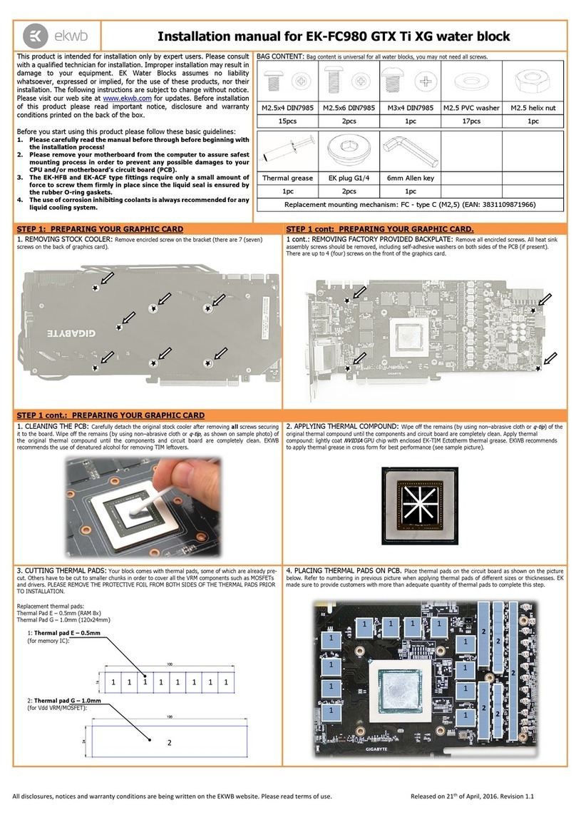 ekwb EK-FC980 GTX Ti XG installation manual