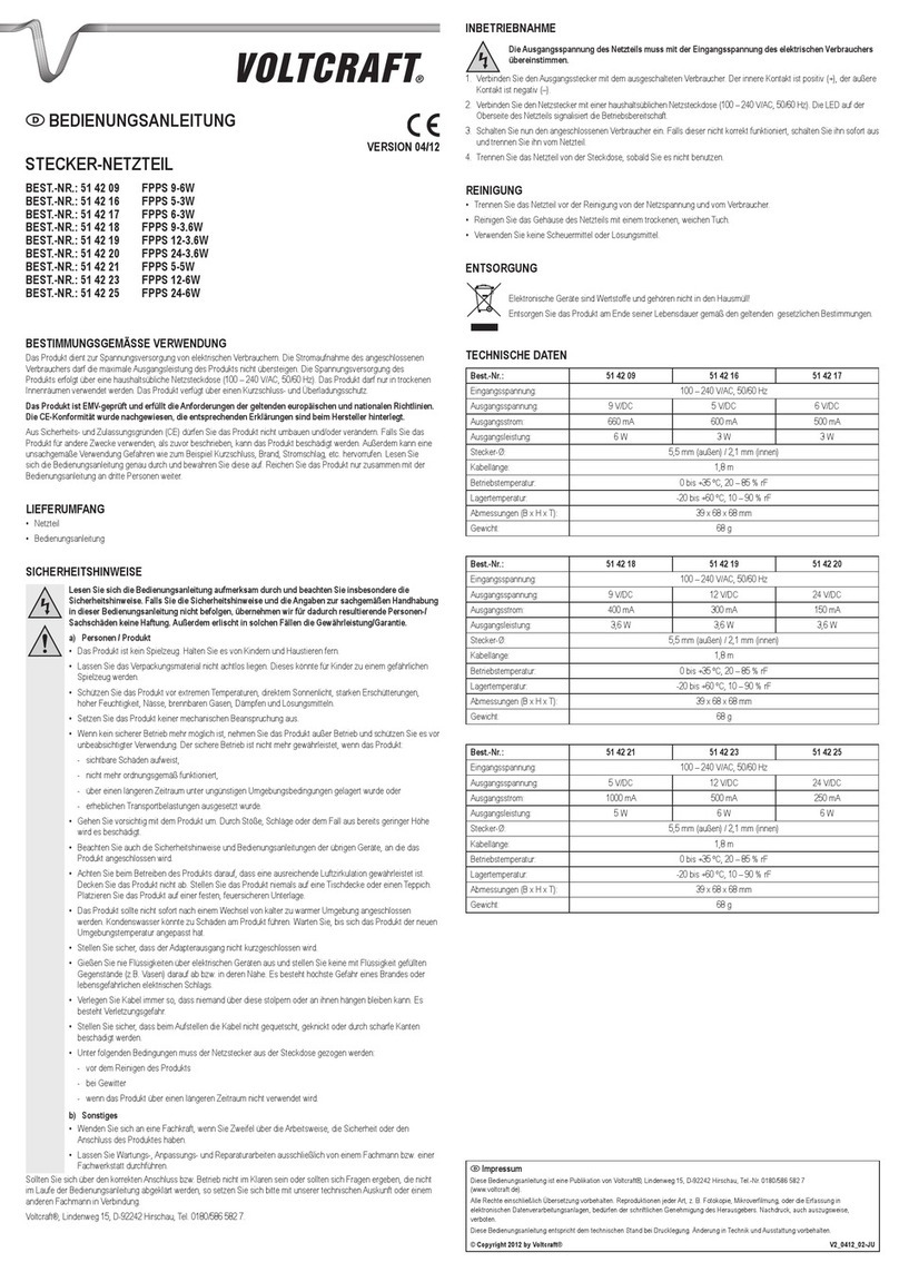 VOLTCRAFT FPPS 9-6W operating instructions