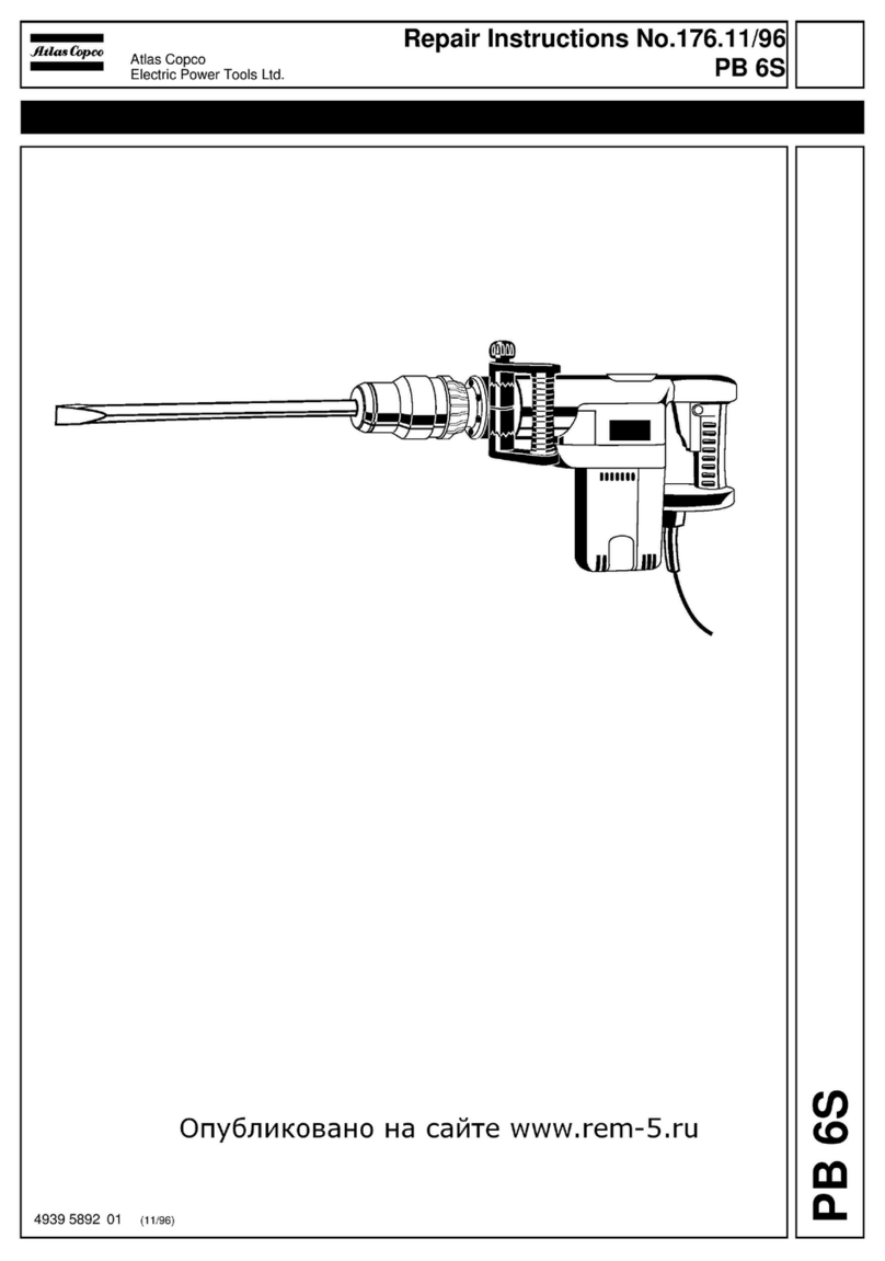 Atlas Copco PB 6S Repair instructions