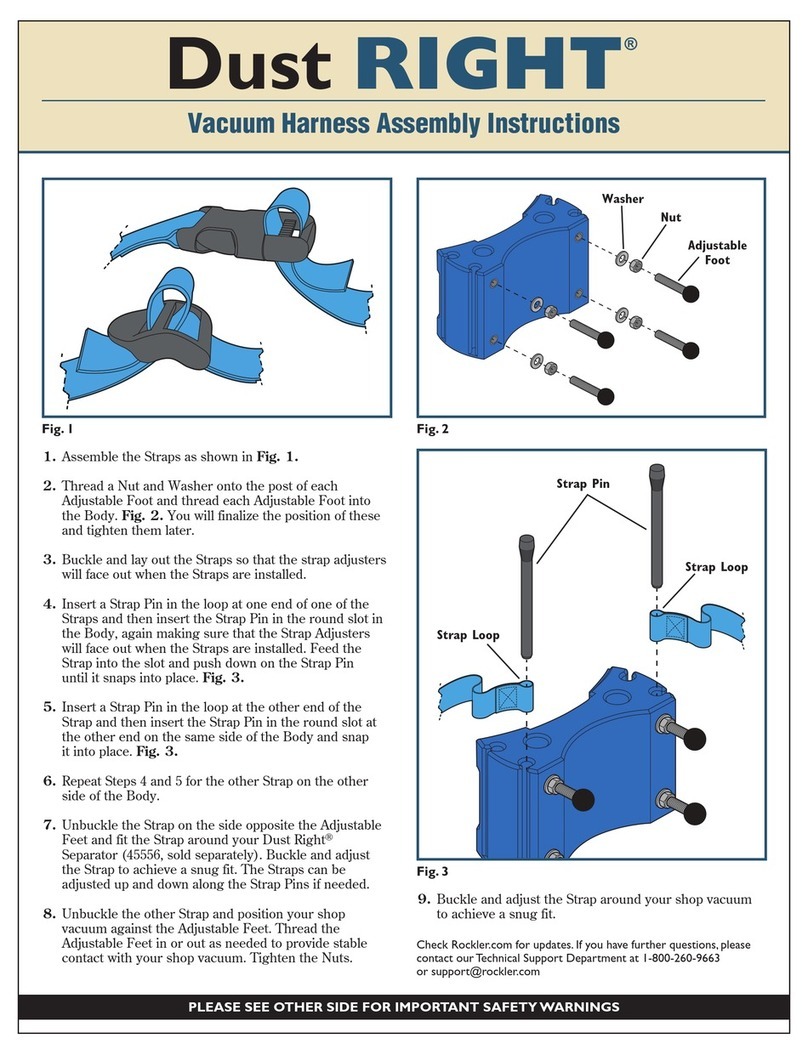Rockler Dust Right 53212 User manual