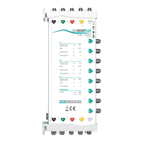 Fracarro SMART SWITCHLINE SWI85 PLUS Series User manual